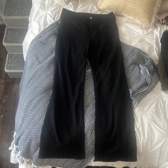 Black Wide Leg Jean/Pant - Picture 1 of 2